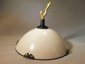 SEEDING AND FIRE I sculpture oeuf d autruche corail dore 24cts maillechort Patricia Lemaire 2015 2 050